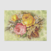 Rose und Wildblumen Bouquet Seidenpapier (Vorderseite)