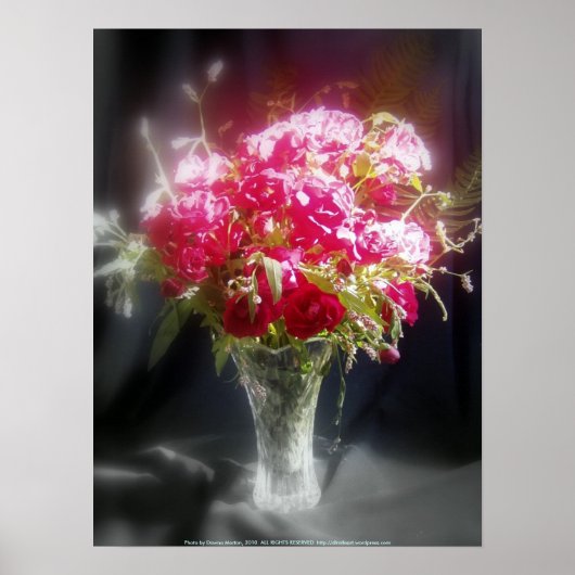 Rose und Wildblumen Poster (Vorne)