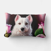 Rose und Wildhundeponien Lendenkissen (Vorderseite)