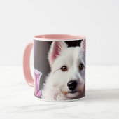 Rose und Wildhundeponien Tasse (Vorderseite Links)