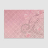 Rose und Wirbel auf der Karierten Dekoupage in ele Seidenpapier (Vorderseite)