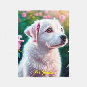 Rose und wunderschöne Sammlung von Hunden Fleecedecke