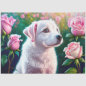 Rose und wunderschöne Sammlung von Hunden Seidenpapier (Vorderseite)
