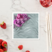 Rose und Zebrastreifen Serviette (Beispiel)