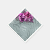 Rose und Zebrastreifen Serviette (Ecke)