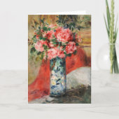 Rose und Zwerge in einer Vase | Renoir Karte (Vorderseite)