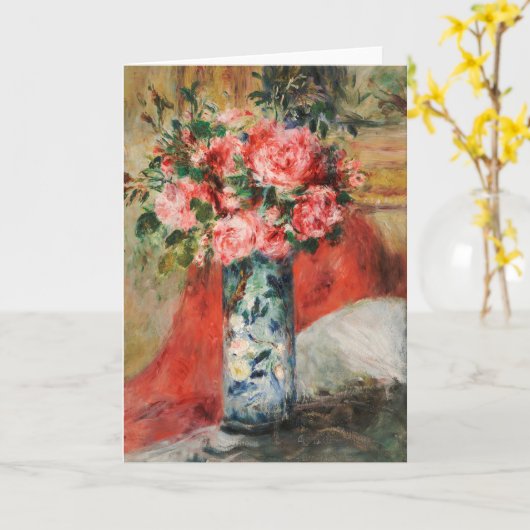 Rose und Zwerge in einer Vase | Renoir Karte (Gelbe Blume)