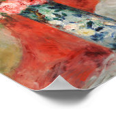 Rose und Zwerge in einer Vase | Renoir Poster (Ecke)