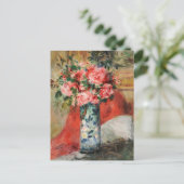 Rose und Zwerge in einer Vase | Renoir Postkarte (Stehend Vorderseite)