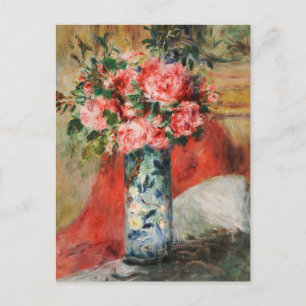 Rose und Zwerge in einer Vase   Renoir Postkarte
