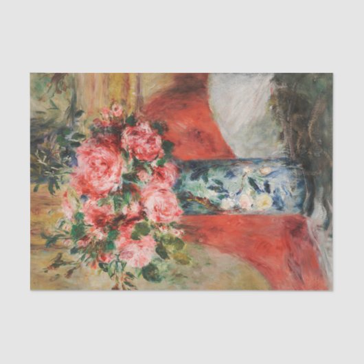 Rose und Zwerge in einer Vase | Renoir Seidenpapier (Vorderseite)