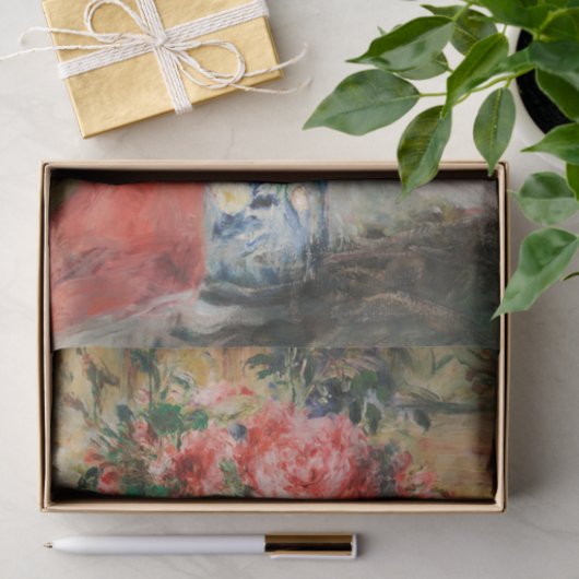 Rose und Zwerge in einer Vase | Renoir Seidenpapier (Geschenk)