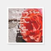 Rose unter dem Thorns Paper Napkin Serviette (Vorderseite)