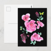 Rose unter der Postkarte (Vorne/Hinten)
