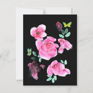 Rose unter der Postkarte