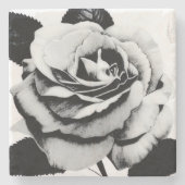 Rose unterschnittener Steinuntersetzer (Vorderseite)