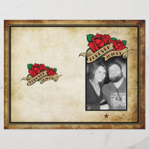 Rose Urban Tattoo Hochzeitsprogramm für ewig