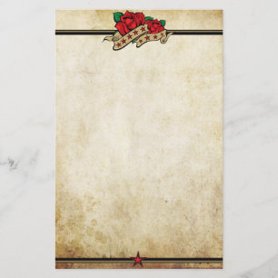 Rose Urban Tattoo Themed Briefpapier