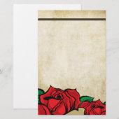Rose Urban Tattoo Themed Briefpapier (Vorne/Hinten)