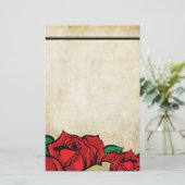 Rose Urban Tattoo Themed Briefpapier (Stehend Vorderseite)