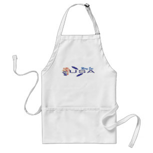 Rose USA Flag Blau Personalisiert Schürze
