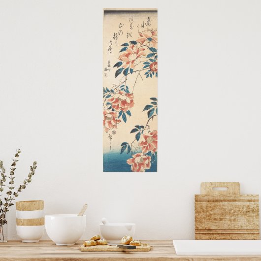 "Rose" - Utagawa Hiroshige's Edo Masterpiece Poster (Küche)