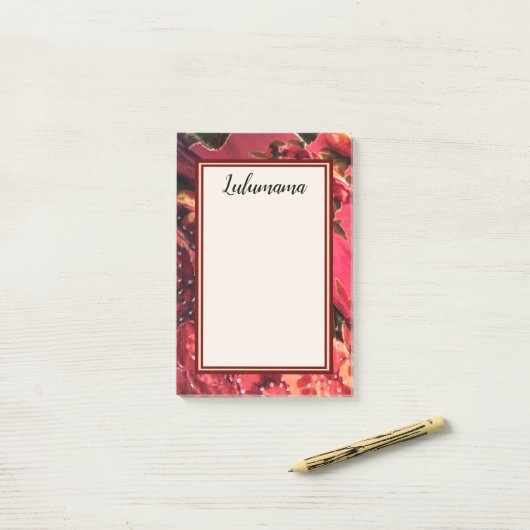 ROSE V2 TONT CHINESISCHES WULSTIGES POST-IT KLEBEZETTEL (Auf Schreibtisch)