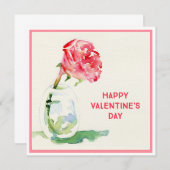 Rose Valentine 5.25x5.25 Square Flachkarte Mitteilungskarte (Vorne/Hinten)