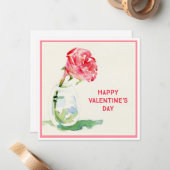 Rose Valentine 5.25x5.25 Square Flachkarte Mitteilungskarte (Vorderseite/Rückseite Beispiel)