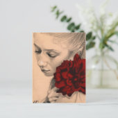 Rose Valentine Feiertagspostkarte (Stehend Vorderseite)