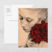 Rose Valentine Feiertagspostkarte (Vorne/Hinten)