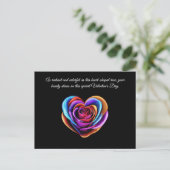 Rose-Valentine- Postkarte (Stehend Vorderseite)