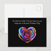 Rose-Valentine- Postkarte (Vorne/Hinten)