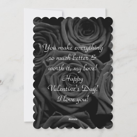 Rose Valentins Feiertagskarte (Rückseite)