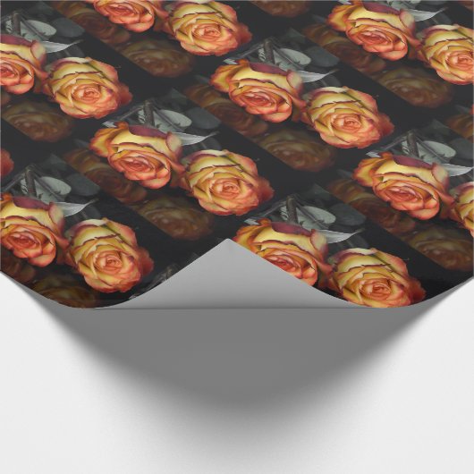 Rose Valentinstag Wrapping Paper Geschenkpapier (Ecke)