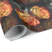 Rose Valentinstag Wrapping Paper Geschenkpapier (Rolleneckpunkt)