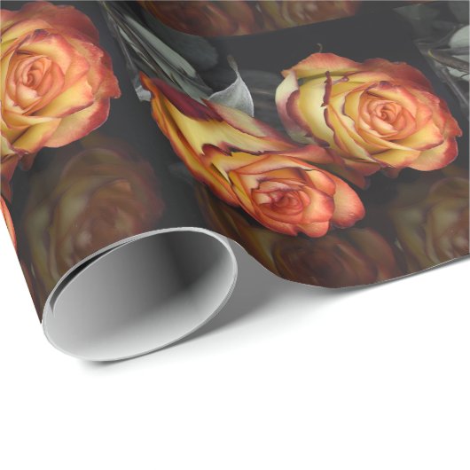 Rose Valentinstag Wrapping Paper Geschenkpapier (Rolleneckpunkt)
