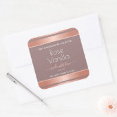 Rose Vanilla Scented Niedlich Product Packaging La Quadratischer Aufkleber (Umschlag)