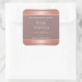 Rose Vanilla Scented Niedlich Product Packaging La Quadratischer Aufkleber (Tasche)