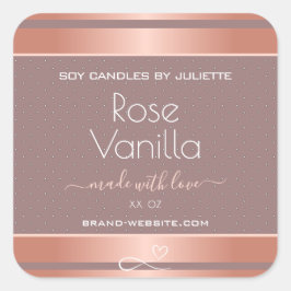Rose Vanilla Scented Niedlich Product Packaging La Quadratischer Aufkleber