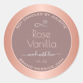 Rose Vanilla Scented Niedlich Product Packaging La Runder Aufkleber