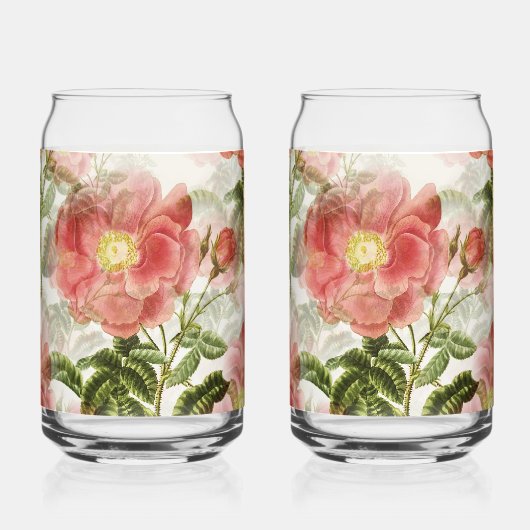 Rose veredelt Getränke Dose Glass Set Dosenglas (Vorderseite)