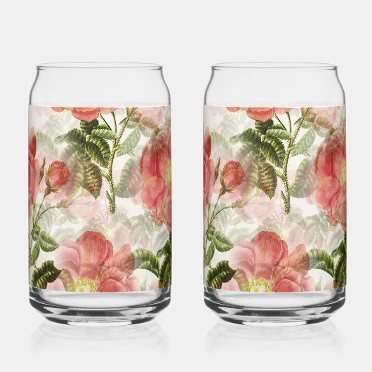 Rose veredelt Getränke Dose Glass Set Dosenglas (Rechts)