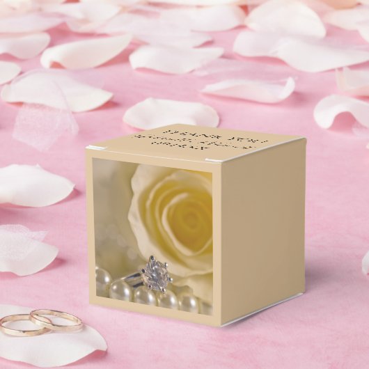 Rose, Verlobung Ring und Perlen Hochzeit Geschenkschachtel (Hochzeit)