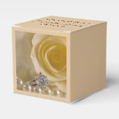 Rose, Verlobung Ring und Perlen Hochzeit Geschenkschachtel (Vorderseite)