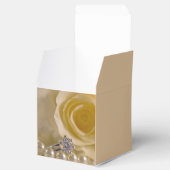 Rose, Verlobung Ring und Perlen Hochzeit Geschenkschachtel (Geöffnet)