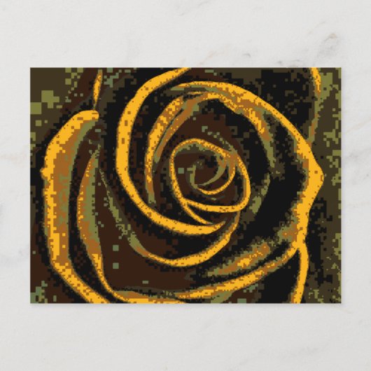 Rose VI Vorlage für Postkarten (Vorderseite)