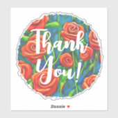 Rose Vielen Dank, Ihr Aufkleber (Blatt)