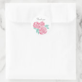 Rose Vielen Dank, Sticker Elegante Rose Vielen Dan (Tasche)