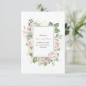 Rose Vielen Dank Sympathiekarten Dankeskarte (Stehend Vorderseite)